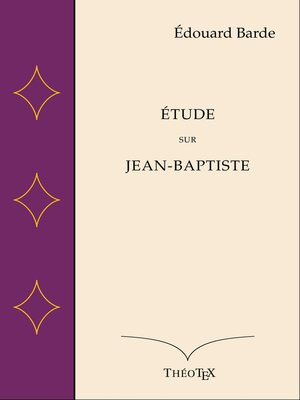 cover image of Étude sur Jean-Baptiste